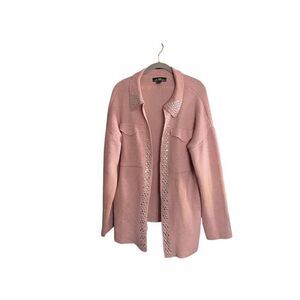 80 Park women’s blush pink open front cardigan ￼ size extra large